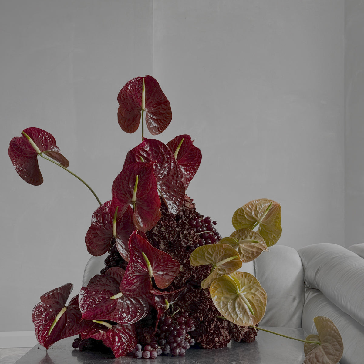 Bespoke seasonal flower arrangement custom-designed by Hermetica Flowers florists